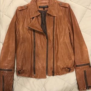 Andrew Marc Soft Leather Asymmetrical Moto Jacket